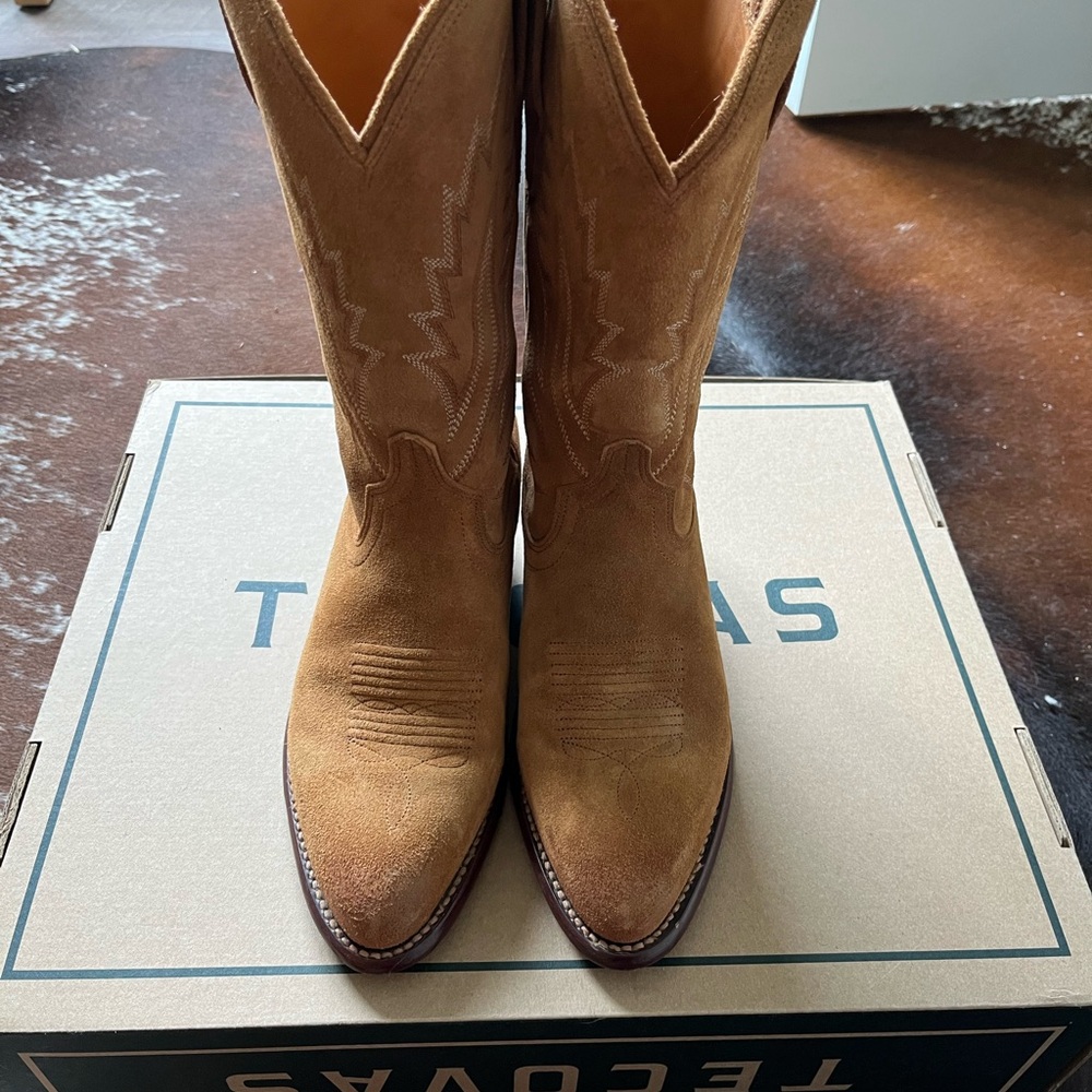 Tecovas women’s The Jamie cowboy boots caramel suede size 8 - Picture 7 of 11